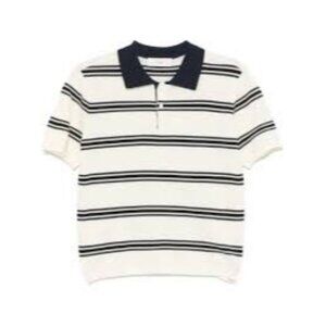 Dunst Unisex Striped Polo Knit Shirt L Casual Preppy Contemporary Country Club